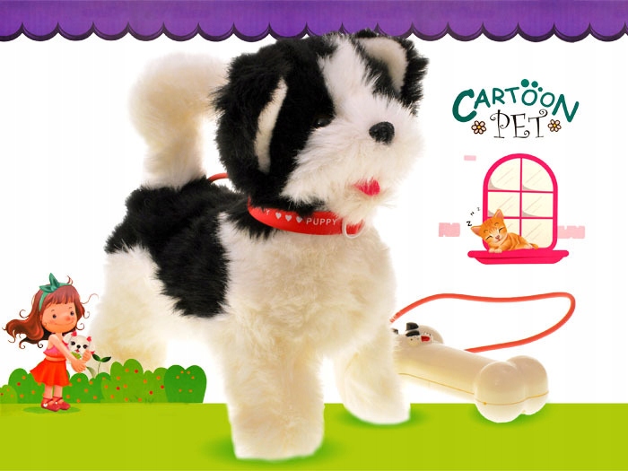 собачка ходит. интерактивная собака. игрушка "щенок". интерактивная собака. интерактивный щенок на поводке.