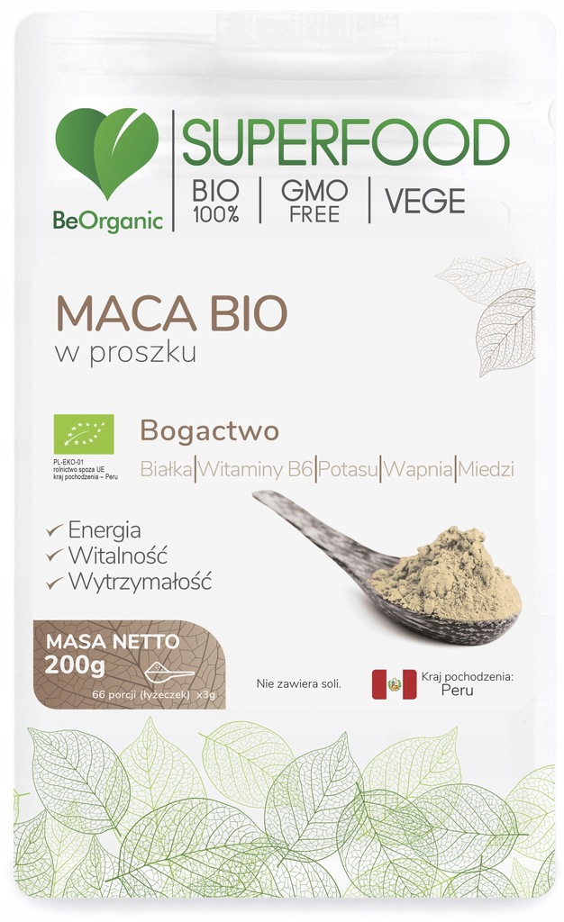 Maca BIO w proszku 200g OUTLET ALINESS