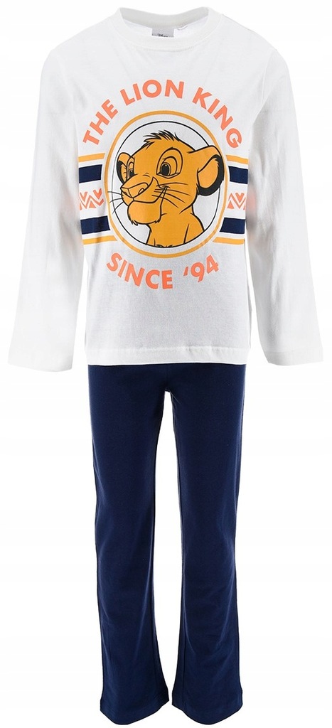Biało - granatowa piżama dla chłopca Disney - Król Lew r.98 cm