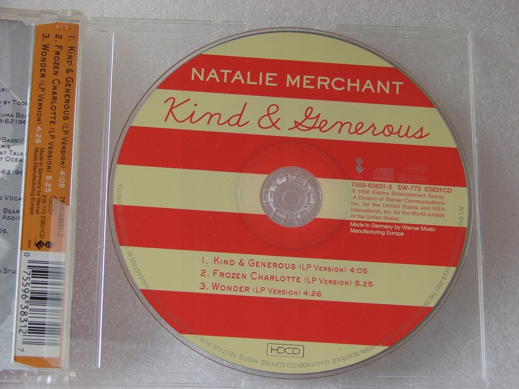 Купить Натали Мерчант, добрый и щедрый сингл, HDCD: отзывы, фото, характеристики в интерне-магазине Aredi.ru