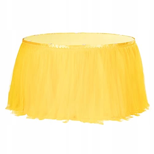 CV Linens 11278us Tulle Tutu Skirt-427cm | Canary Yellow | 1 Pc, Table Skir