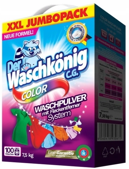 DER WASCHKONIG COLOR, PROSZEK DO KOLORU 7,5KG