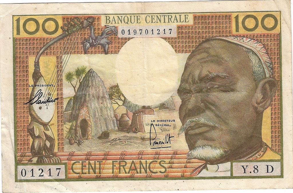 Gabon 100 francs 1963r rzadszy