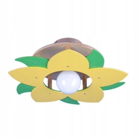 Lampa sufitowa dziecięca Flos kwiatek listki żółty