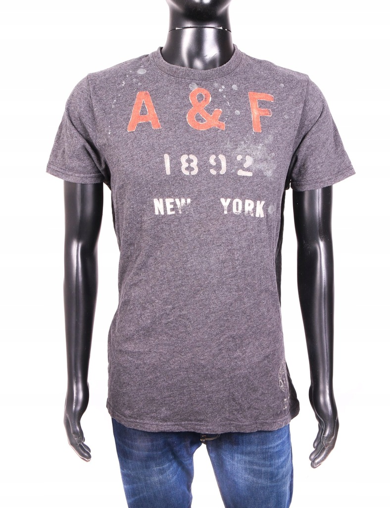 Abercrombie Fitch T-shirt Męski Koszulka Szara XXL