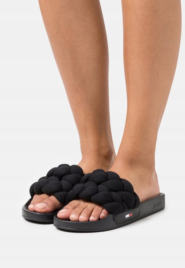 tommy jeans braided strap slides