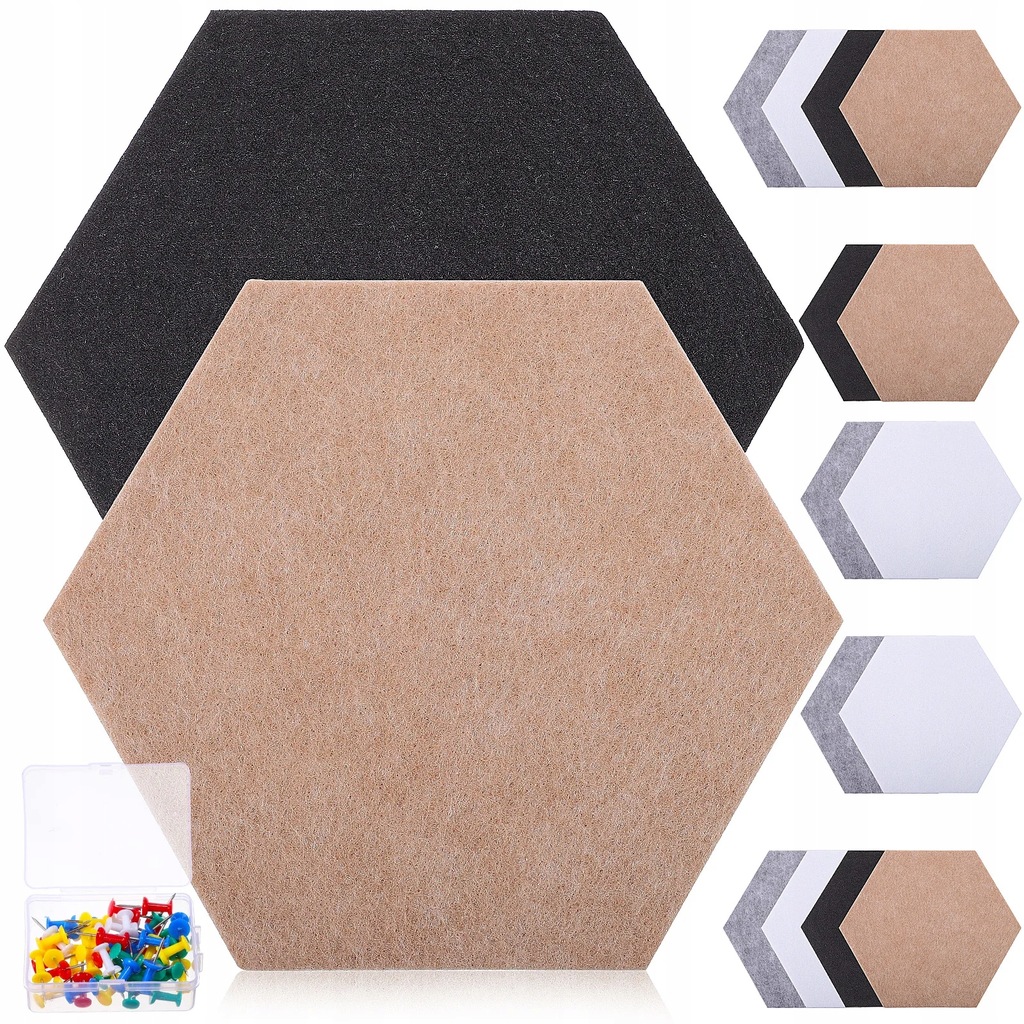 Wall Tiles Photo Felt Push Pin Board 16 Pcs