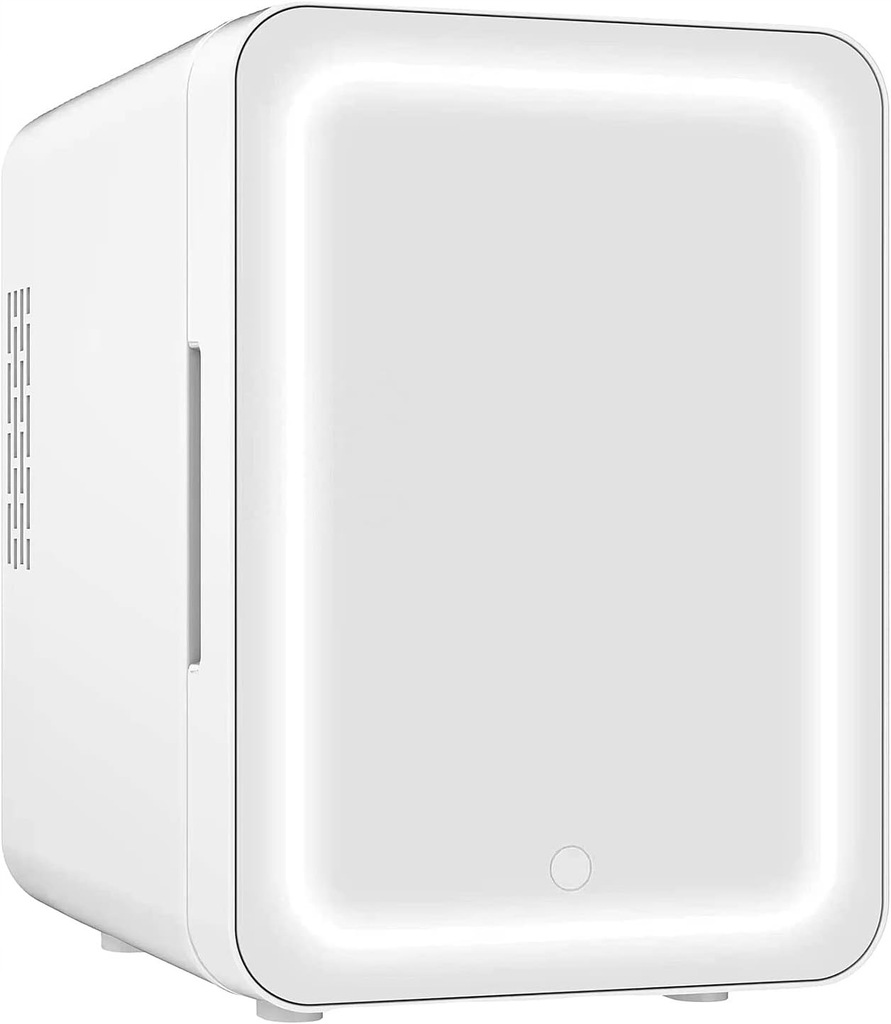 VNIMTI Lodówka kosmetyczna, przenośna minilodówka z lusterkiem USZKODZONA