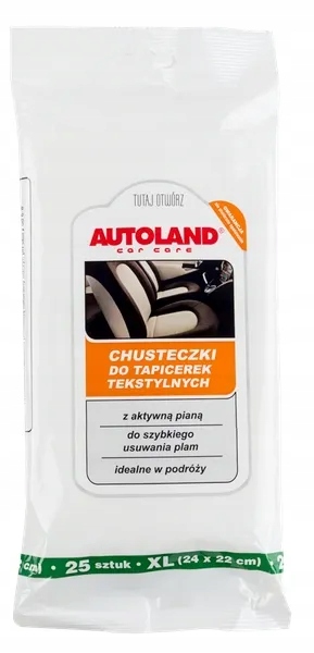 CHUSTECZKI AUTOLAND DO CZYSZCZENIA TAPICEREK TEKSTYLNYCH SAMOCHODU 25SZT.