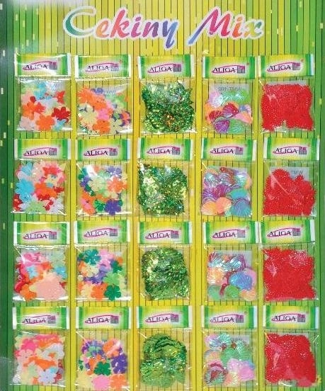 Cekiny pastelowe w opakowaniu blistrowym - 20 sztuk do dekoracji