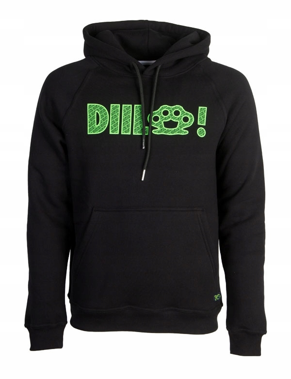 BLUZA DIIL KANGURKA LIME LOGO [L] - WYPRZEDAŻ!