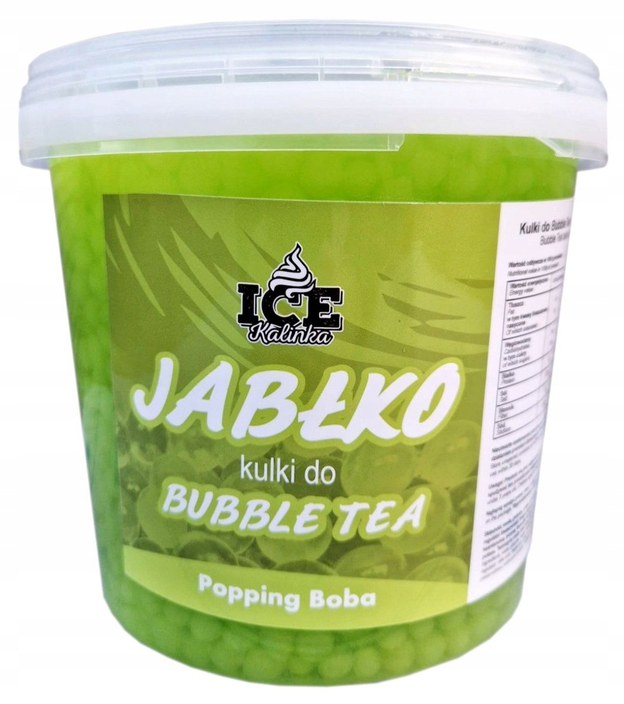 Kulki do Bubble Tea JABŁKOWE 2,5kg żelowe popping boba kawior