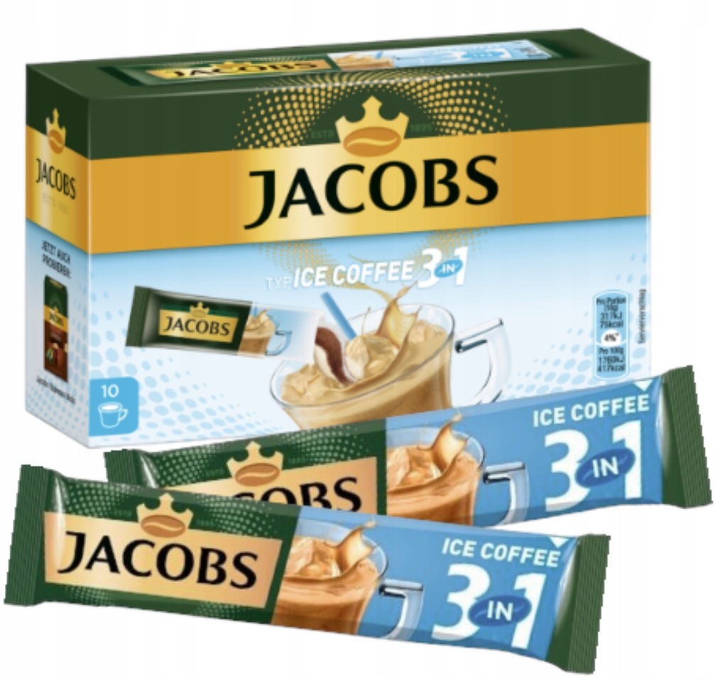 Jacobs Ice Coffee 3w1 kawa w saszetkach 10 szt. DE