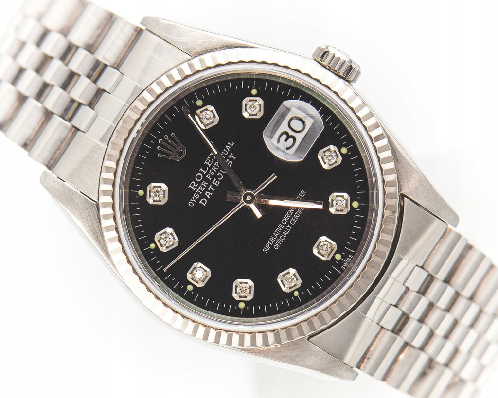 ROLEX DATEJUST JUBILEE DIAMOND DIAL STAL REF.16220