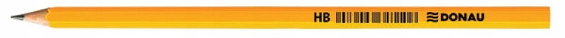 Ołówek drewniany DONAU HB lakierowany żółty 12szt