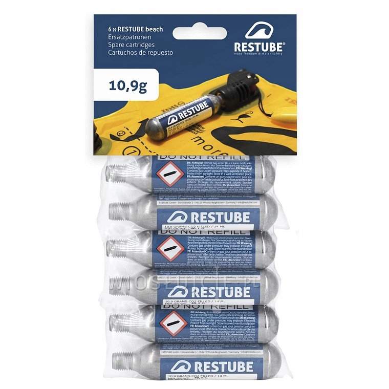 Naboje CO2 10,9g do bojek pneumatycznych Restube 6-Pack