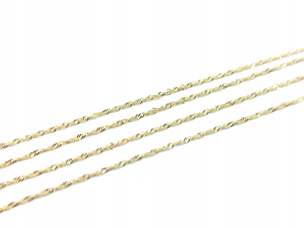 Delikatny Łańcuszek złoty próba 585, waga 0,81g, dł. 45cm, szer. 1mm