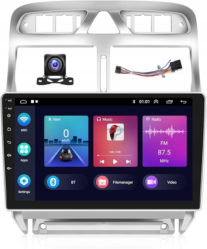 Radio samochodowe PEUGEOT 307 2002-2013 RADIO GPS ANDROID 64 GB 2-DIN