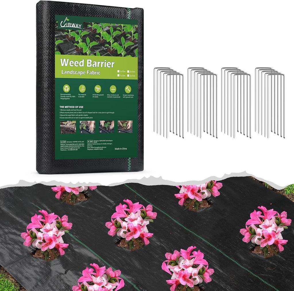 AGROWŁÓKNINA DO ZABAEZPIECZNIA ROŚLIN PRZED CHWASTAMI 2m x 10m 20 SZTUK