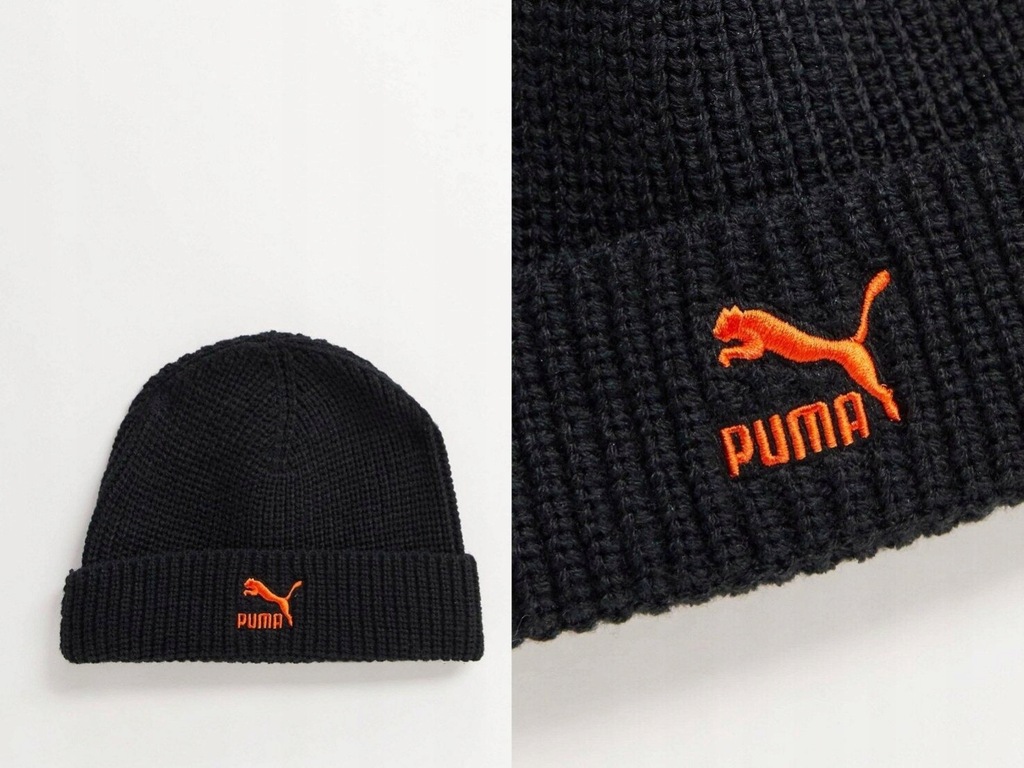 PUMA zielona zimowa czapka z logo