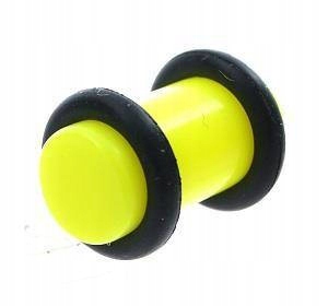 Plug akrylowy z oringiem żółty - P-001-7 - 6 mm