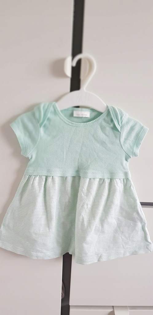 NEXT Baby miętowa sukienka letnia odcinana 3-6 68