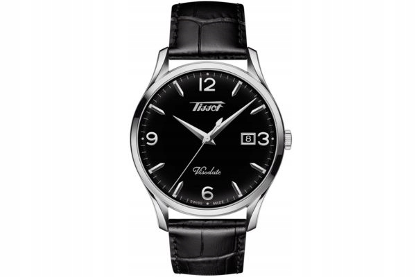 Tissot T600042560 Zegarek Męski Skórzany Czarny