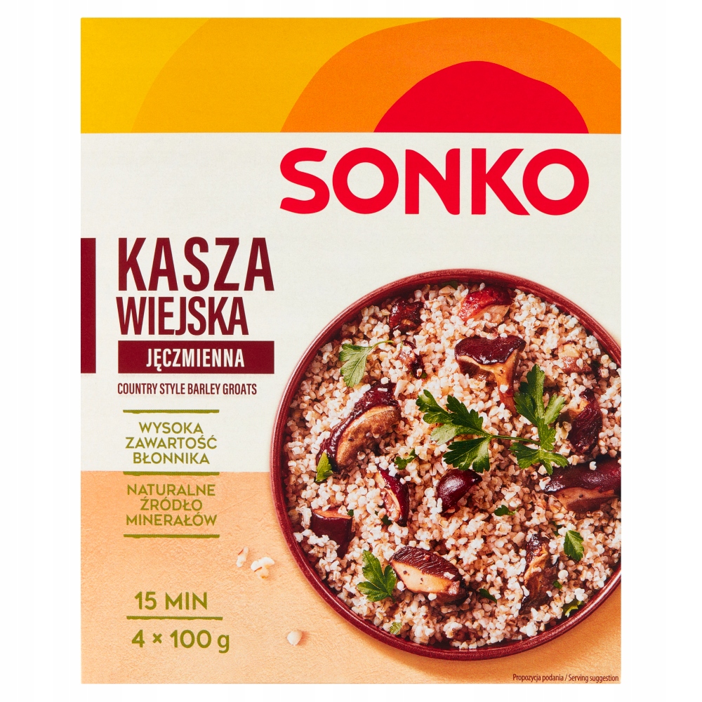 Sonko Kasza Jęczmienna Wiejska 400 G (4 X 100 G)