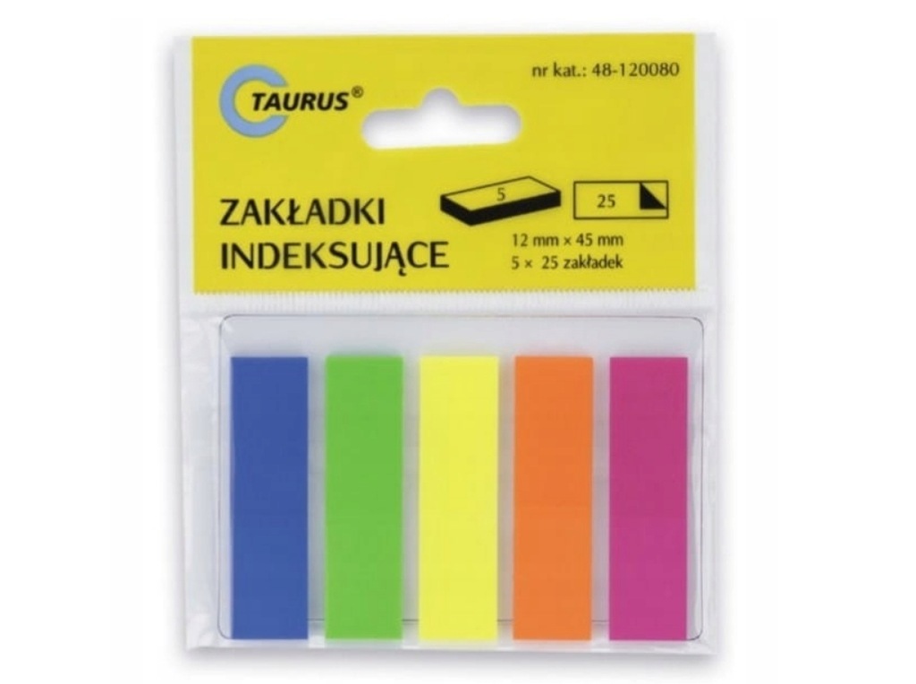 Zakładki indeksujące plastikowe Taurus 125 szt.