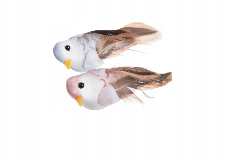 ptaszek na klipie 8cm 2szt. niebieski/różowy | 173CAN2810228_02