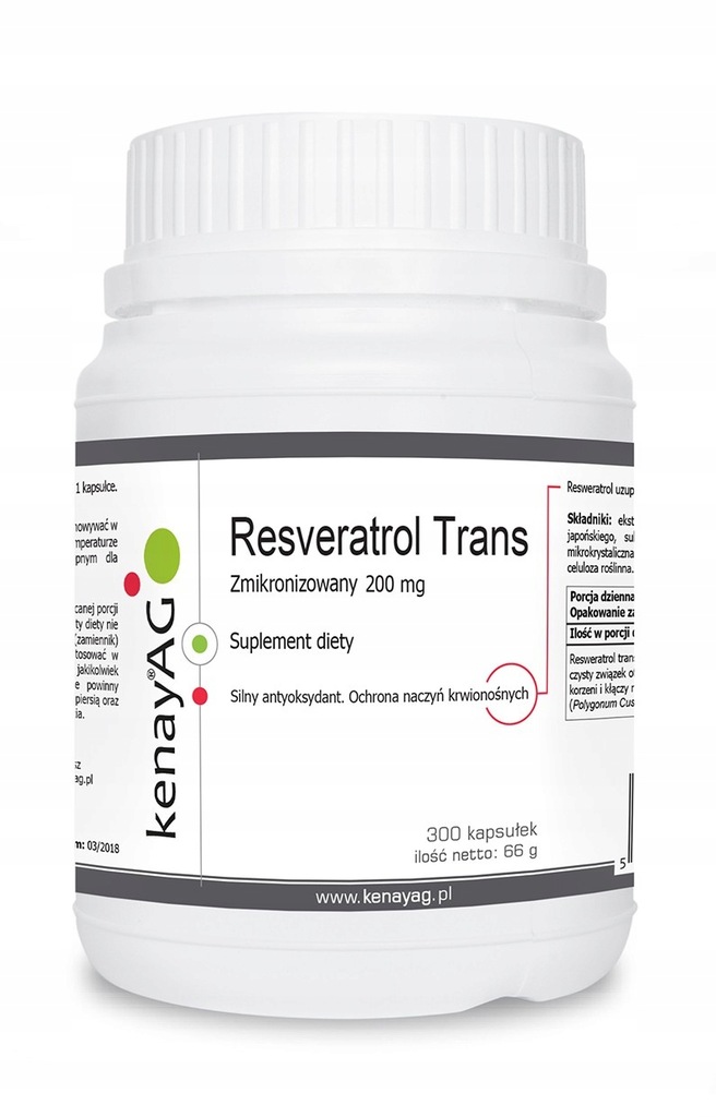 Zmikronizowany Resveratrol 200 mg (300 kaps.)