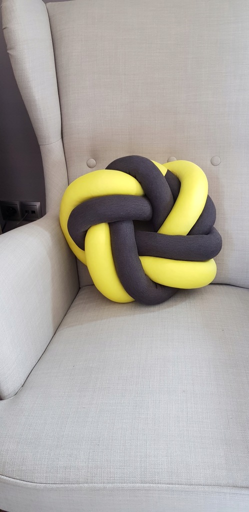 Poduszka dekoracyjna szaro-żółta