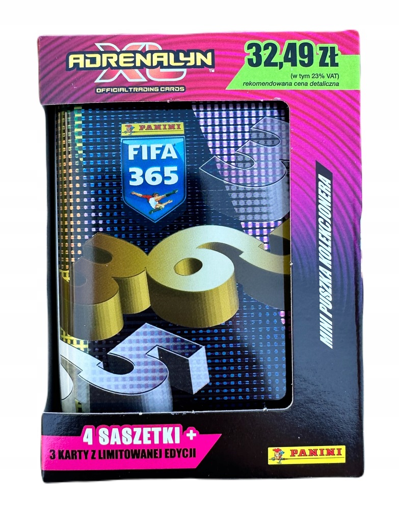 PANINI FIFA 365 ADRENALYN XL 2024 MINIPUSZKA KOLEKCJONERSKA KARTY PIŁKARZY