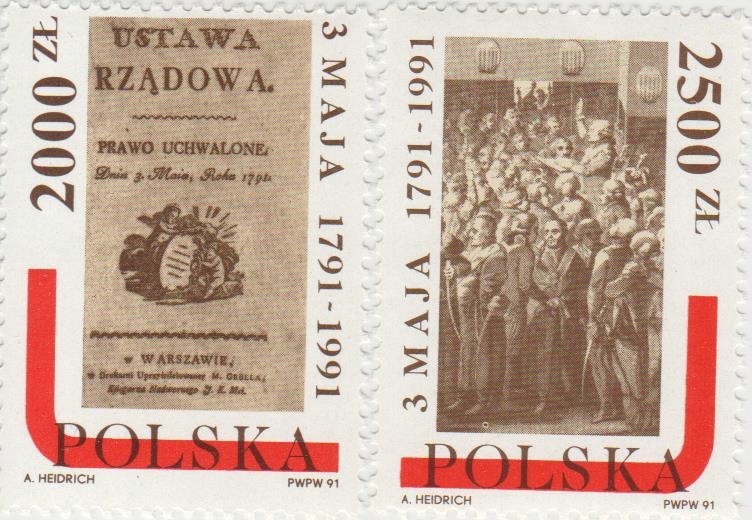 Polska Fi. 3180-81** 200 Rocznica Konstytucji 3 Maja