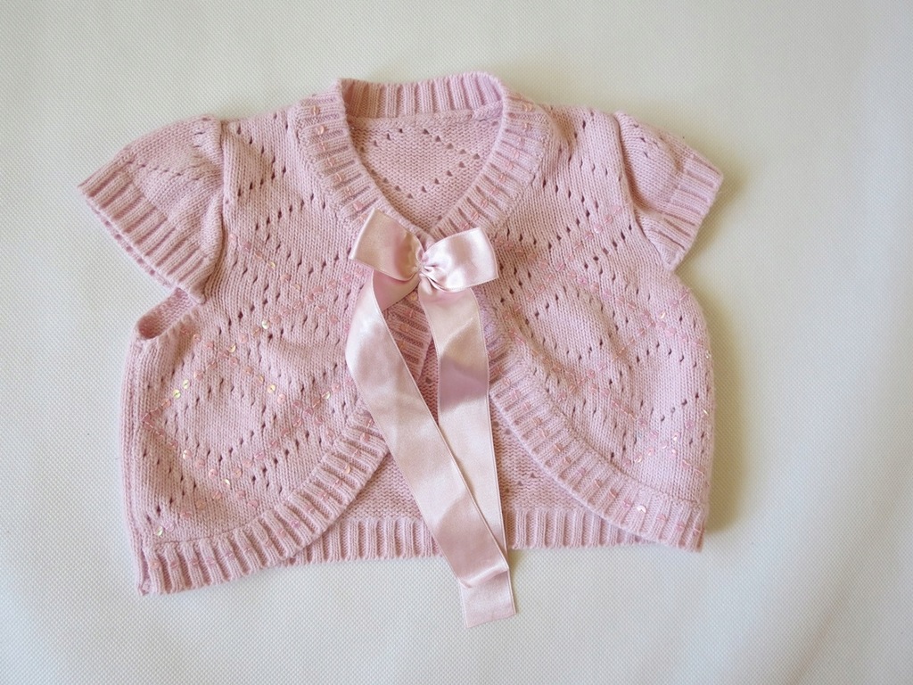 Super różowy sweterek - bolerko - 110 cm, 4 lata,