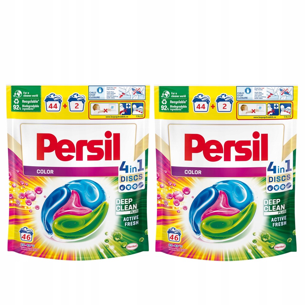 PERSIL 4W1 DO KOLORÓW KAPSUŁKI 46 PRAŃ ACTIV FRESH - 12852283025 ...