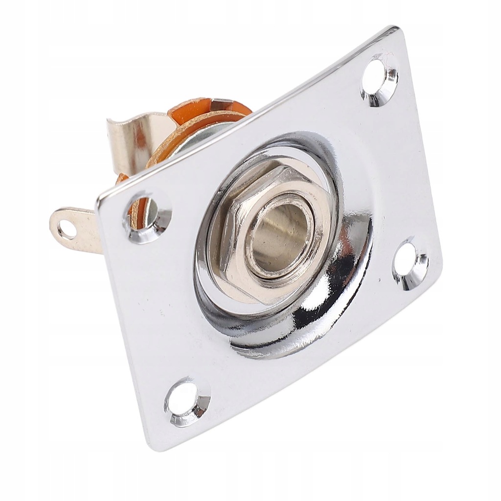 GNIAZDO JACK 6,3MM DO GITARY SREBRNY