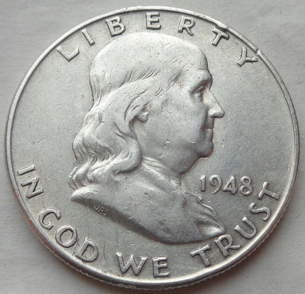 USA - 1/2 DOLARA - 1948 D - Franklin Half Dollar - srebro