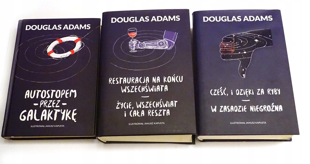 Autostopem przez galaktykę 5 części całość Douglas Adams jedyna!