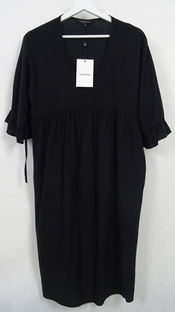 9. SOFT REBELS luźna czarna sukienka NOWA rozmia S