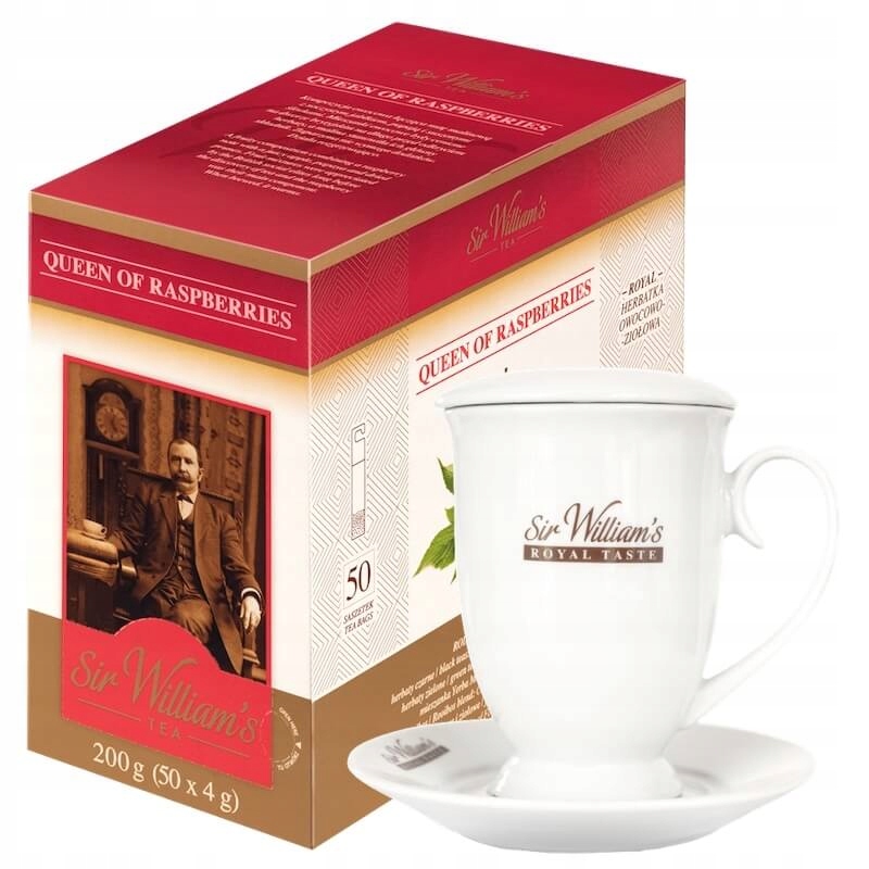 Sir William's Queen of Raspberries 50x4g i kubek Royal 400 ml