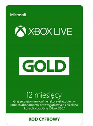 Xbox Live Gold 12 miesięcy PL EU - KLUCZ - NOWY