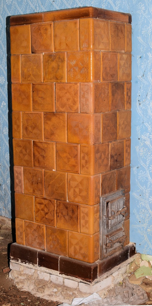 Stary Piec Kaflowy Figurowy Antyk Ozdobny Piecyk