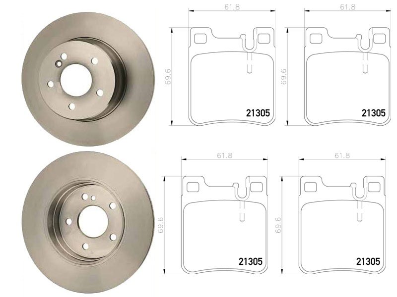 TARCZE KLOCKI TYŁ MERCEDES W202 CLK W208 W209 W210