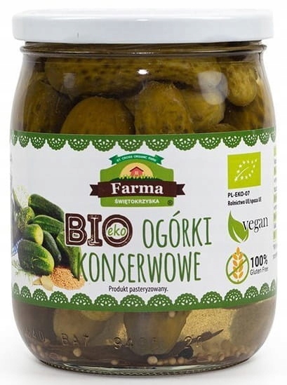 Ogórki konserwowe na occie jabłkowym bio 500 g 275