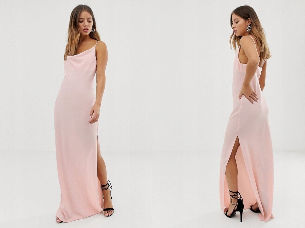 New Look - Różowa sukienka maxi L/40