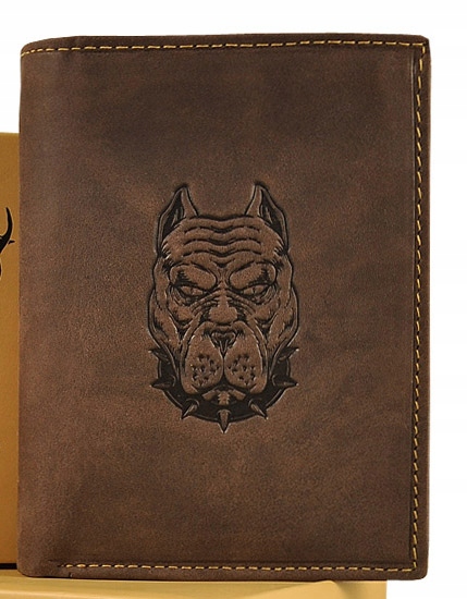 PRZECENA !!! SKÓRZANY portfel MĘSKI -Always Wild- SKÓRA karty dokumenty No1