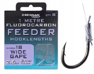 Drennan Przypony Fluoro Feeder Wide Gape 16 1m