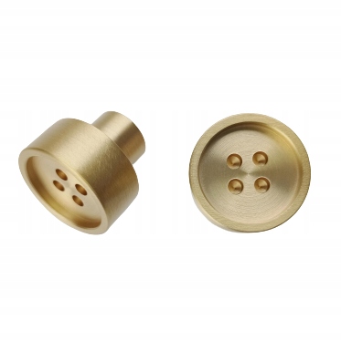 Uchwyt - gałka meblowa guzik - 100% mosiądz