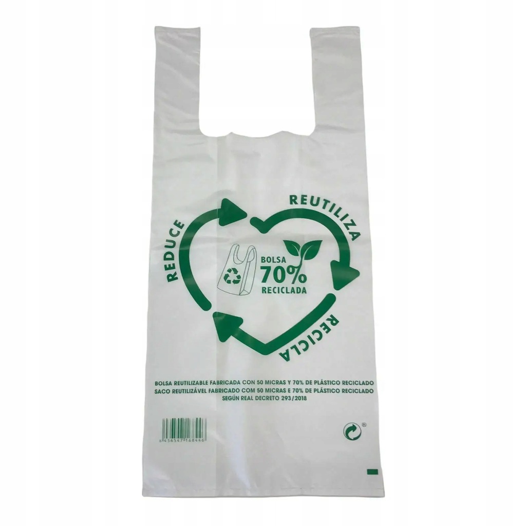 117szt. toreb plastikowych mocne pochodzących w 70% z recyklingu 35X50cm